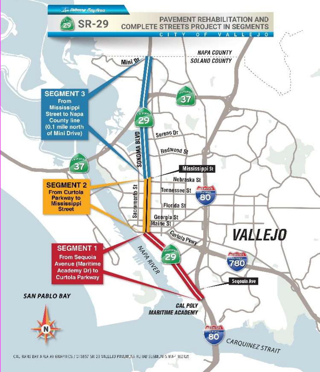 Daytime Lane Closure on SR29 from Curtola Pkwy to Valley Vista Ave ...